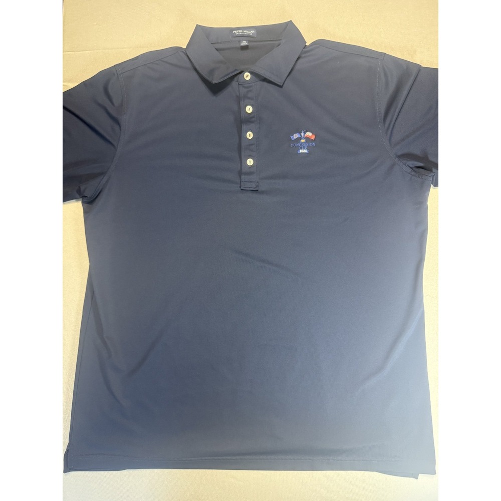 Peter Millar Crown Crafted Concession Cup 2024 Golf Polo Men XXL Navy